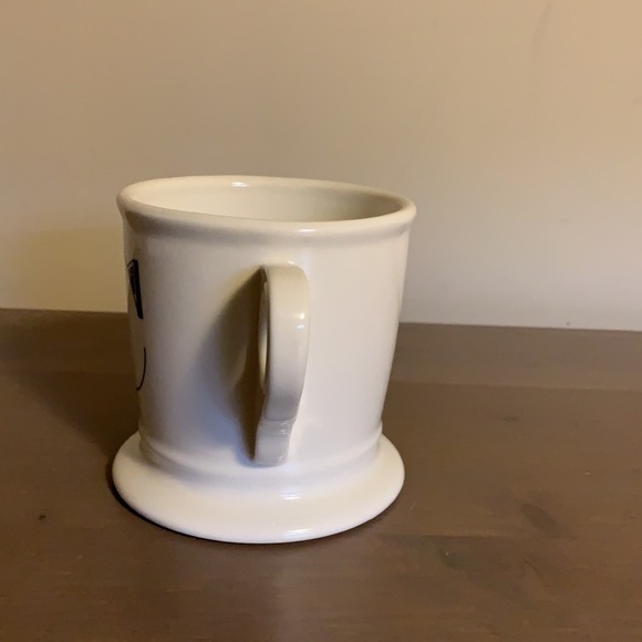 Anthropologie Cream and Black Ceramic Letter C Mug - Picture 3 of 7